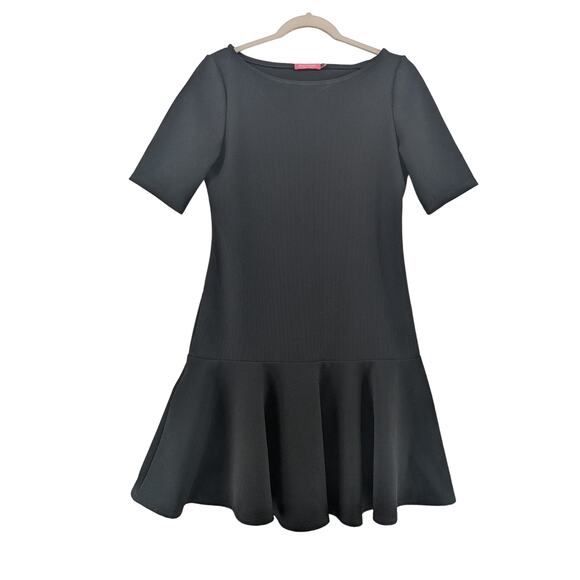 Isaac Mizrahi Little Black Dress 6 Flare ALine Simple‎ Classic Boat Neck Pleated - Picture 10 of 12